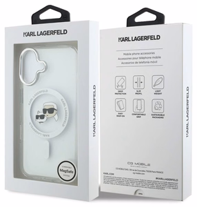 Чехол Karl Lagerfeld IML K&CH Heads Metal Frame MagSafe для Apple iPhone 17