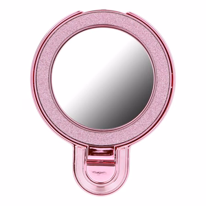 Phone stand CIRCLE MIRROR - stick-on - roosa