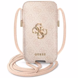 Guess Сумочка GUPHL4GMGPI 6,7" розовый/розовый жесткий чехол 4G Big Metal Logo