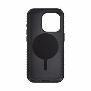 Speck Presidio2 Grip MagSafe ümbris seadmele iPhone 15 Pro, must kiltkivihallide detailidega