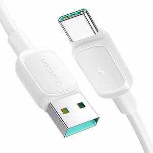 Joyroom Multi-Color Series A14 USB-A / USB-C 3A Kaabel 1.2m - valge