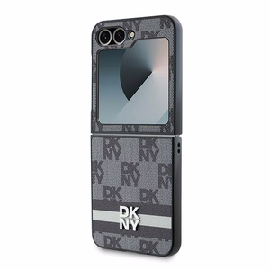 DKNY Checkered Pattern Printed Stripes чехол для Samsung Galaxy Z Flip 6 - чёрный