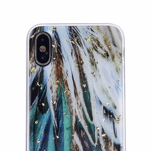 Kuldne Glam ümbris jaoks Samsung Galaxy A15 4G / A15 5G feathers