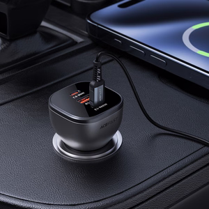 Acefast B14 car laadija 165W 2x USB-C 1x USB-A - must