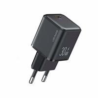USAMS Võrgulaadija 1xUSB-C PD30W 3A (ainult pea) PD3.0 Fast Charging must X-ron Series CC186TC01 (US-CC186)