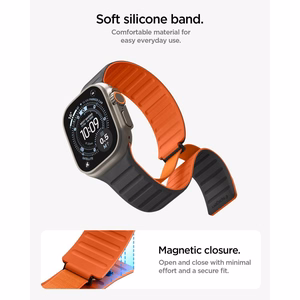Spigen Athlex Air M rihm Apple Watch 44/45/46/49 mm jaoks, must ja oranž