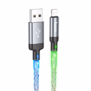Кабель USB A to Lightning Hoco 2,4A 1 м U112 серый