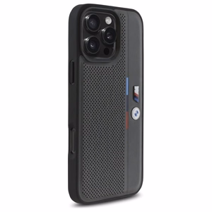 BMW M Perforated Tricolor Detail Line iPhone 16 Pro Max Ümbris - Dark hall