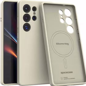 Spacecase Silikoonist Mag ümbris Galaxy S25 Ultra beež