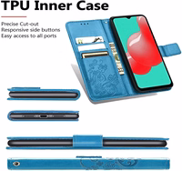 Ümbris Flower Book Samsung A556 A55 5G sinine