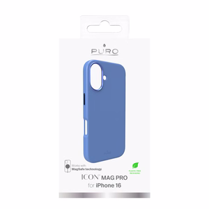 Puro Icon Mag Pro MagSafe Silicone Ümbris jaoks iPhone 16 - Sinine