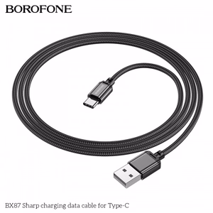 USB Cable Borofone "BX87" Black "Type-C" 100cm