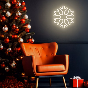 Forever Light FLNE20 lumehelbekujuline jõuluteemaline LED-neoonvalgusti, valge