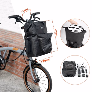 Rockbros AS-158 juhtraua kott kokkupandavale jalgrattale Brompton 18L - must