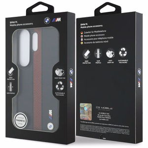 BMW Perforated Stripe Logo MagSafe Ümbris for Samsung Galaxy S26 Ultra - punane