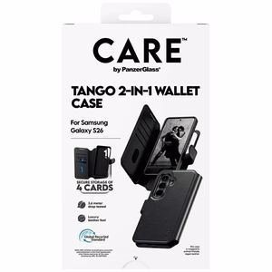 CARE by PanzerGlass Tango 2in1 Wallet ümbris Samsung Galaxy S26 - must