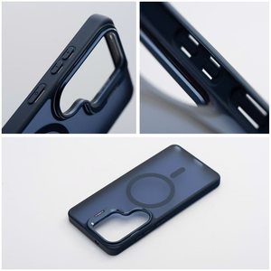 Case for Samsung A37 Forcell F-Protect Shadow Stand Premium compatible with MagSafe navy blue