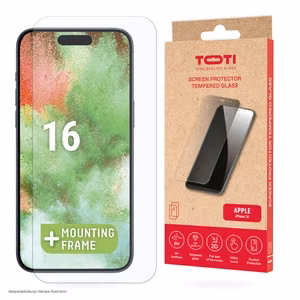 Karastatud klaas 2D täisekraanikaitse iPhone 16/15 Pro/15 jaoks, läbipaistev