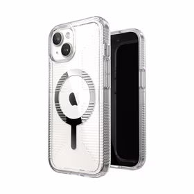 Speck Gemshell Grip + MagSafe - ümbris iPhone 17e / 16e / 15 / 14 / 13 (Clear / Chrome Finish)