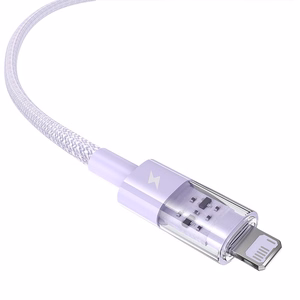 Baseus Gem USB-A kuni Lightning 2.4A kiirlaadimiskaabel 2 m, lilla