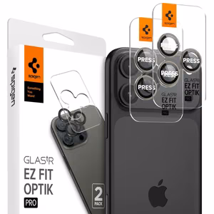 Spigen Optik.tR EZ Fit Camera Protector jaoks iPhone 14 Pro / Pro Max / 15 Pro / Pro Max - Natural Titanium 2 pcs.