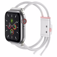 Baseus Adjustable sports strap Let`s Go jaoks Apple Watch 3/4/5/6/SE 38/40mm (LBAPWA4-A24) Valge-roosa
