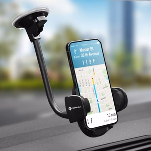Car phone hoidja Forcell F-Grip Oval 27 cm windshield / dashboard / air vent must