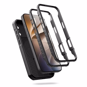 Tech-Protect Kevlar MagSafe 2 ümbrise komplekt mudelitele iPhone 18 Pro / 17 Pro, must