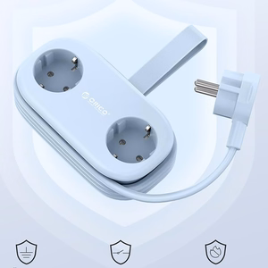 Orico AP3 20W GaN 5in1 Power Strip 2x AC + 2x USB-A + 1x USB-C - Blue