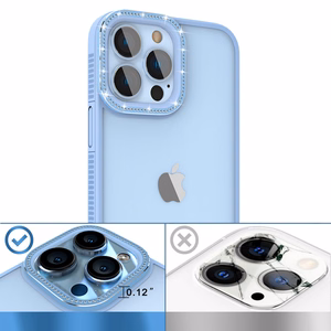 Kingxbar Sparkle seeria ümbris iPhone 13 Pro kristallidega tagakate sinine