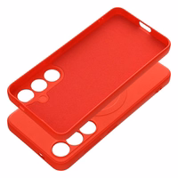 SILICONE MAG ÜMBRIS compatible with MagSafe jaoks SAMSUNG S24 punane