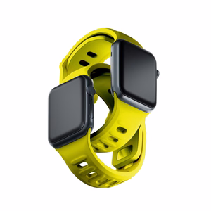 3mk silikoonrihm Apple Watchile, 38/40/41/42 mm, kollane, väike suurus