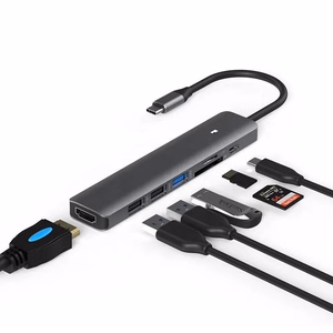 USB Type-C adapter – HDMI, 3 × USB Type-A, SD, TF, USB Type-C PD100W