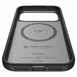 Spigen Enzo Aramid "T" MagSafe ümbris jaoks iPhone 17 Pro - must