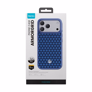Benks Magnetic Armor Pro Armor Grid Kevlar Case Metal Frame 600D (C.K.FL.AP.BE.B073) for Iphone 18 Pro Max/17 Pro Max blue