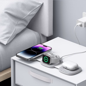 Tech-Protect QI15W-A32 3-in-1 Induktiivne Laadija koos MagSafe jaoks Smartphone / Apple Watch / AirPods - hall