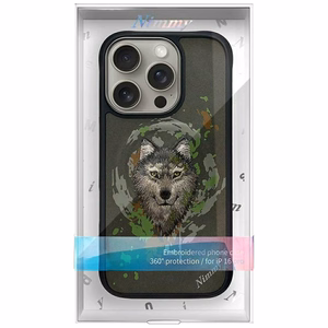 NIMMY ümbris WOLF compatible with MagSafe jaoks IPHONE 16 Pro dark hall