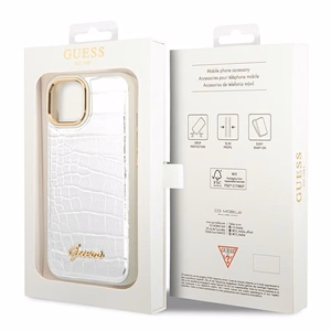 Guess GUHCP14SHGCRHS iPhone 14 6.1 "hõbedane / hõbedane hardcase Croco Collection