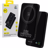 Blavec Akupank 5000mAh BJ-04 Ultra Slim 7,8mm - Type C - 22,5W magnetic Magsafe 3 in 1 (PBBJ04-MC5B) must glass