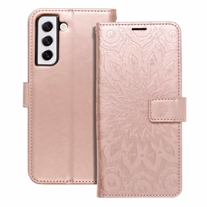 MEZZO Book ümbris jaoks SAMSUNG S21 FE mandala rose kuldne