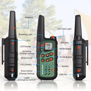 Baofeng BF-T25E raadiosaatjate komplekt, 2 tk, rohelised