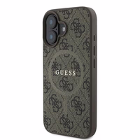 Guess 4G Ring Classic Logo MagSafe iPhone 16 Plus Ümbris - Brown