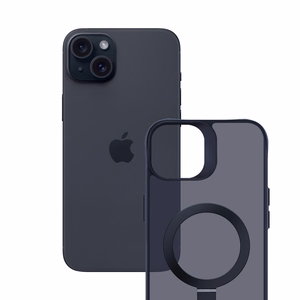 3mk Smoke Ümbris Mag&Stand jaoks Apple iPhone 15 plus - must