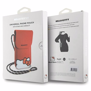 Hello Kitty Leather Hiding Kitty õlakott – punane