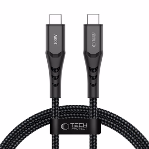 Tech-Protect Ultraboost UB11T USB-C / USB-C PD 100W / QC3.0 Cable 100 cm - Black