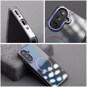Чехол Samsung A27 Frame Clear Hybrid Mag Cover, совместимый с MagSafe, фиолетовый