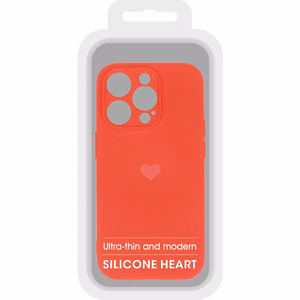 Vennus Silicone Heart Case for Iphone 11 Pro design 1 red