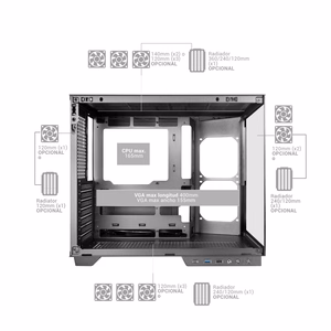 Mars Gaming MCMIRAGE компьютерный корпус Midi Tower черный