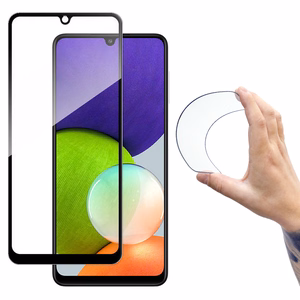 Wozinsky Full Cover Flexi Nano Glass hübriid ekraanikaitsekile koos raamiga Samsung Galaxy A22 4G must