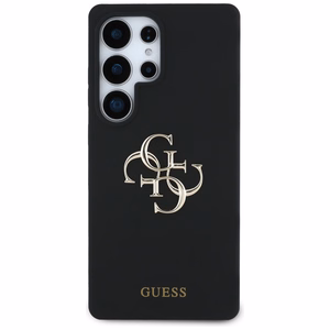Guess Silicone Big 4G Logo Bottom Script ümbris jaoks Samsung Galaxy S25 Ultra - must